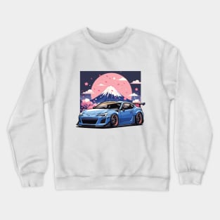 Subaru BRZ Car Art - Widebody Modified Stance JDM Car Crewneck Sweatshirt